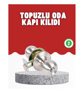 Mey İthalat® Estetik Güvenli Topuzlu Kapı Kilidi