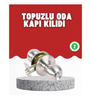 Mey İthalat® Estetik Güvenli Topuzlu Kapı Kilidi