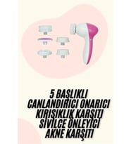5 Başlıklı Titreşimli Cilt Temizleme Seti Canlandırıcı Ve Onarıcı