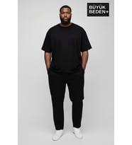 Büyük Beden Erkek Basic Tişört – Pamuklu Düz T-Shirt 3XL-6XL SPR26BTS10