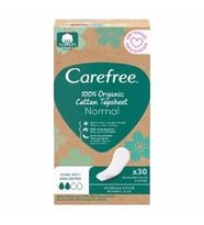 Carefree Organic Cotton Topsheet Normal Günlük Ped 30'lu