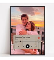 Kişiye Özel Şarkı Posteri, Kişiselleştirilmiş Spotify Temalı Hediye, Çiftler İçin Özel Hediye, Siyah Çerçeveli Tablo