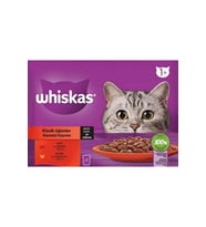 Whiskas Sığırlı Ve Tavuklu Yetişkin Kedi Yaş Maması 4x85 gr (13 PAKET,52 ADET TE
