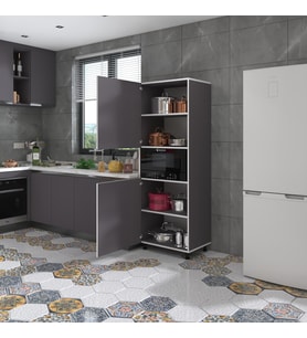 Kenzlife fırın dolabı fadime gri 185*66*45 mutfak banyo kiler ofis