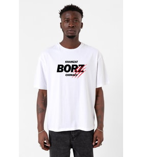 Khamzat Chimaev Borz Claw Beyaz Erkek Oversize Tshirt