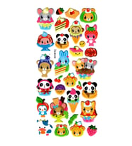 Sticker Kabartmalı Stiker Defter, Planlayıcı Etiket (HL88-030) - 17X9 cm - Sevimli Hayvan Dondurma