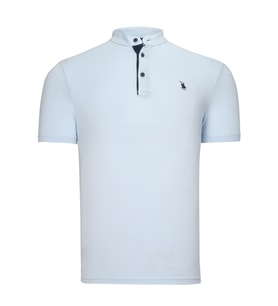 T8560 DEWBERRY T-SHIRT-AÇIK MAVİ