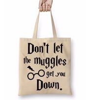 Harry Potter Gözlük Bez Çanta Uzun Saplı