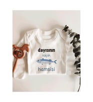 Dayısının Küçük Hamsisi Uzun Kol Çıtçıtlı Organik Bebek Body