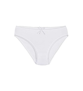 12 Adet Yıldız Bayan Modal Dantelli Bikini Külot Beyaz 3900