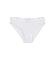 12 Adet Yıldız Bayan Modal Dantelli Bikini Külot Beyaz 3900