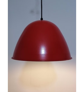 RİOLİGHT RETRO KIRMIZI İÇİ BEYAZ TEKLİ METAL SARKIT ÇAP: 28CM (Siyah)