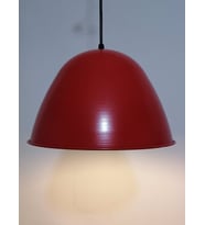 RİOLİGHT RETRO KIRMIZI İÇİ BEYAZ TEKLİ METAL SARKIT ÇAP: 28CM (Siyah)