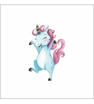 Mavi Unicorn Sticker Duvar Sticker 25x25 CM