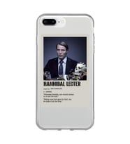 Iphone 7 Plus / 8 Plus Uyumlu Hannibal Lecter Minimalist Poster Desenli Şeffaf Telefon Kılıfı