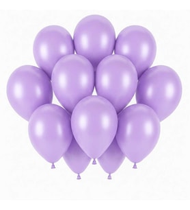 Lila Renk Lateks Pastel Balon (30 cm) - 12 Adet