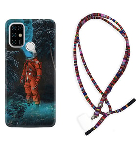 Casper E30 F20 X20 Kılıf Boyun Asklı Rasta Silikon Astronot Smoke 1769
