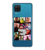 Samsung Galaxy M12 Uyumlu Breaking Bad Gta Tasarımlı Şeffaf Telefon Kılıfı