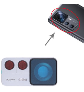 Xiaomi 12T Pro Uyumlu Kamera Lensi Cam Full 22081212UG, 22081212G (Gümüş)