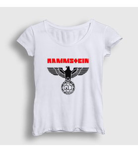 Presmono Kadın Beyaz Eagle Rammstein T-Shirt 105198tt (Beyaz)