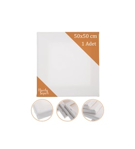50x50 cm 1 Adet  Kare Boş Tuval Tablo