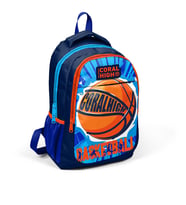 Coral High Kids Lacivert Mavi Basketbol Desenli Üç Bölmeli Okul Sırt Çantası 14405