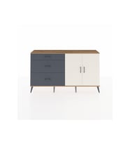 Arges Konsol 2 Raflı 3 Çekmeceli 2 Kapaklı 176x30x99 Çam-Aytaşı/Antrasit