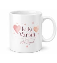 Kişiye Özel İyi Ki Varsın Mesajlı Baskılı Kupa Bardak Anlamlı Hediye
