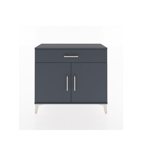 Arges Şifonyer Tek Raflı Tek Çekmeceli 2 Kapaklı 88x30x80 Antrasit-Antrasit