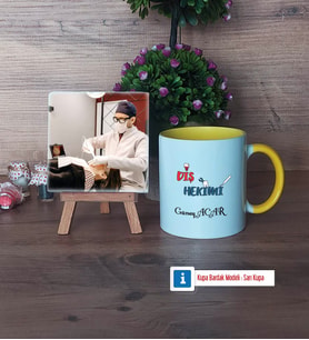 Diş Hekimi Fotoğraflı Dekoratif Taş, Kupa Bardak Beyaz HediyeDiş Hekimine Diş Hekimleri Günü Hediyesi (Model 7)