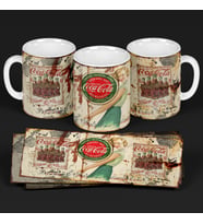 Coca-Cola Retrô - Kupa Bardak Özel Tasarım Hediye Kupa Porselen Kupa Bardak