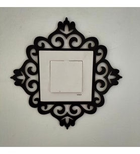 Leylazer Motifli  Tekli Priz Anahtar Çerçeve Süsü 2 adet