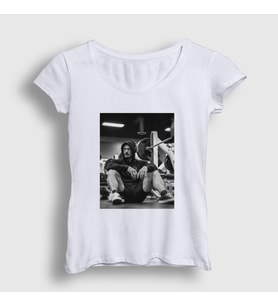 Presmono Kadın Beyaz Grayscale Gym Spor Chris Bumstead T-Shirt 358831tt (Beyaz)