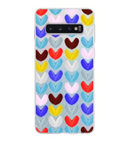 PrintiFy Samsung Galaxy S10 ile Uyumlu 1mm Slim Fit Water Color 1 Baskılı Şeffaf  Kılıf