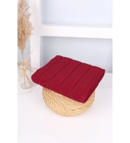 %100 Pamuk 50x70 Kırmızı Nakışlı Yüz Havlusu