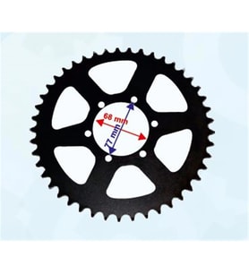 RX3 EVO ARKA DİŞLİ 520-45T İÇ 68 mm 6 DELİKLİ