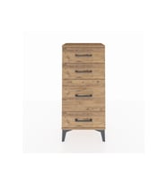 Arges Komodin 4 Çekmeceli 44x30x96 Çam-Çam