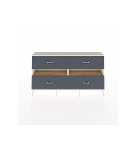 Arges Konsol 2 Raflı 4 Çekmeceli  176x30x99 Aytaşı-Çam/Antrasit