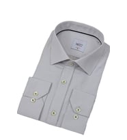 Erkek Puantiyeli Slim Fitt Uzun Kol Gömlek 2402 BGL-ST04385 (Gri)