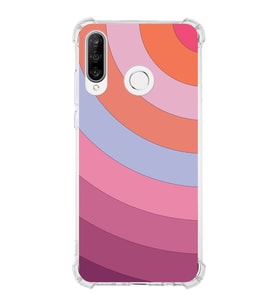 PrintiFy Huawei P30 Lite Uyumlu Köşe Korumalı Renk Cümbüşü F Tasarımlı Şeffaf Silikon Kılıf