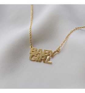 Kişiye Özel 925 Ayar Gümüş Baby Girl Kolye