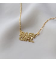 Kişiye Özel 925 Ayar Gümüş Baby Girl Kolye