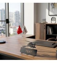 Kişiye Özel Helikopter Temalı Metal Masa İsimliği Askeri Pilot Yeni İş Ofis Hediyesi