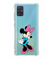 Samsung Galaxy A51  Köşe Korumalı Antişok Kapak Minnie Mouse Tasarımlı Şeffaf  Kılıf