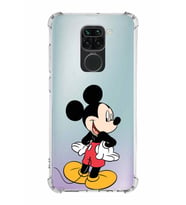 Xiaomi Redmi Note 9 Köşe Korumalı Antişok Kapak Mickey Mouse Tasarımlı Şeffaf  Kılıf