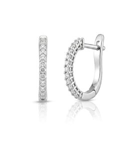 0.30 Ct Su Yolu Halka Pırlanta Küpe