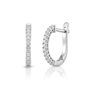 0.30 Ct Su Yolu Halka Pırlanta Küpe