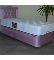 Baza Yatak Başlık Ortopedik 14236 Yatak Taytüy Mavi Silin Metal 90*190 ElYapım (Pembe)