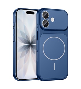 iPhone 17 Kılıf M-Safe Şarj Özellikli Kamera Korumalı Formen Kılıf (Mavi)