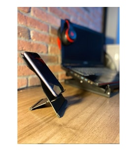 2'li Set - 5 Kademeli Çelik Notebook Laptop Yükseltici Altlık & Telefon Tablet Tutucu Stand